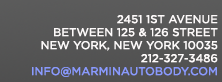 517 East 73rd St., New York NYC 10021 212-327-3486 info@marminautobody.com